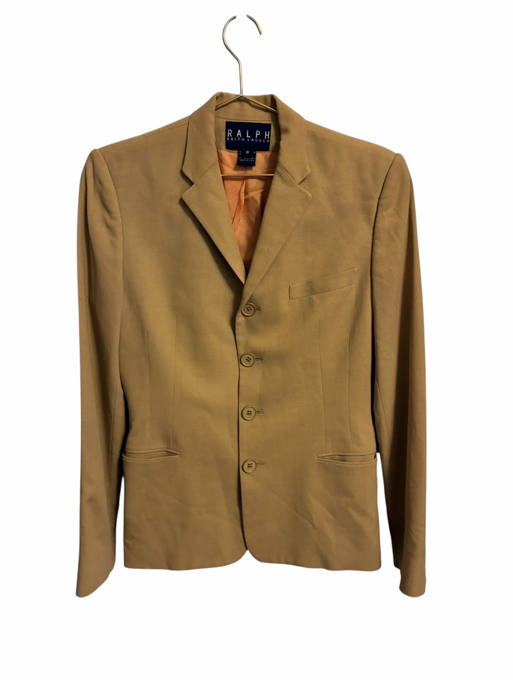 Vintage Ralph Lauren Blue Label Tan Wool Blazer